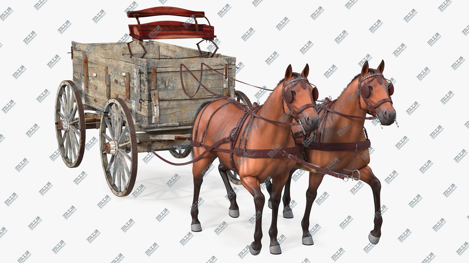 images/goods_img/20210313/Pair Of Horses Pulling Wagon Fur model/2.jpg